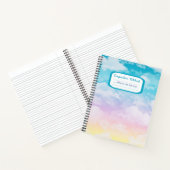 Ästhetische Pastell-Wolken-Komposition Notebook Notizblock (Innenseite)