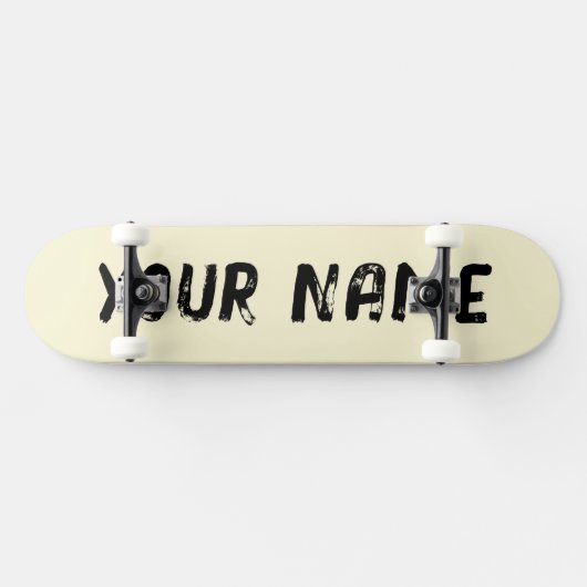 Ästhetische Pastellgelbe Skateboard (Horizontal)