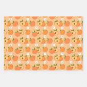 Ästhetische Pfirsichfrüchte Ernährung Daisy Geschenkpapier Set (Vorderseite 3)