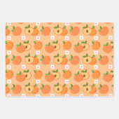 Ästhetische Pfirsichfrüchte Ernährung Daisy Geschenkpapier Set (Vorderseite 2)