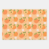 Ästhetische Pfirsichfrüchte Ernährung Daisy Geschenkpapier Set (Vorderseite)