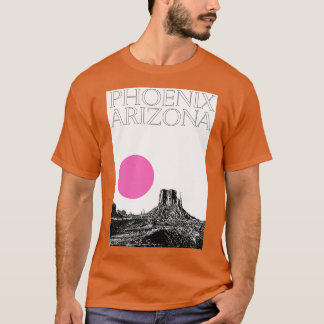 Ästhetische Phoenix Artizona City Travel Typografy T-Shirt