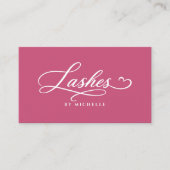 Ästhetische Pink Lash Tech Lift Extensions Visitenkarte (Vorderseite)