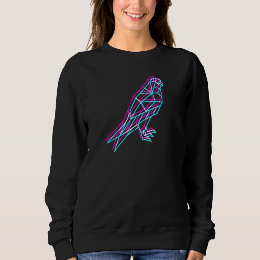 Ästhetische Polygon Bald Eagle Soft Electronic Ana Sweatshirt (Vorderseite)