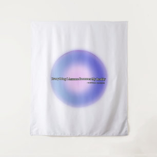 Ästhetische Purple-Aura-Manifestation Wandteppich