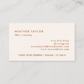 Ästhetische QR-Code Kleinunternehmerkarten Visitenkarte (Rückseite)