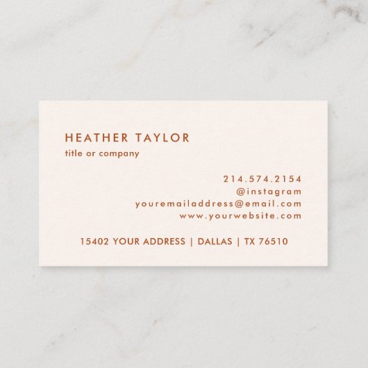 Ästhetische QR-Code Kleinunternehmerkarten Visitenkarte (Rückseite)