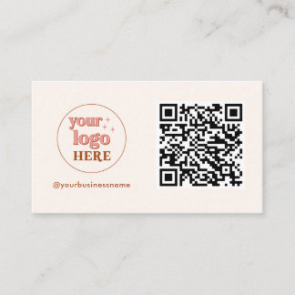 Ästhetische QR-Code Kleinunternehmerkarten Visitenkarte