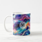 Ästhetische Regenbogenbewegung, Glitzer-Textur Mon Kaffeetasse (Links)