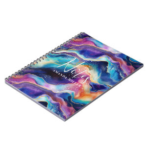 Ästhetische Regenbogenfarben verstärken die Textur Notizblock