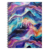 Ästhetische Regenbogenfarben verstärken die Textur Notizblock (Vorderseite)