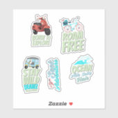 Ästhetische Reiseaufkleber Aufkleber (Blatt)