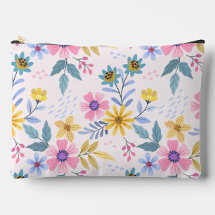 Ästhetische Retro-Blumen-Wildblumen-Bleistift Zubehörtasche