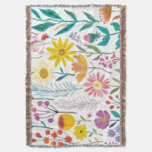 Ästhetische Retro-Wildblumen der 60er Jahre, Decke (Vorderseite Vertikal)