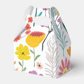 Ästhetische Retro-Wildblumen der 60er Jahre, Geschenkschachtel (Rückseite)