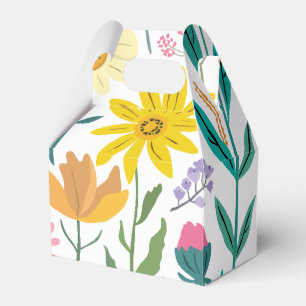 Ästhetische Retro-Wildblumen der 60er Jahre, Geschenkschachtel