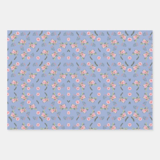 Ästhetische Rose Geschenkpapier Set (Vorderseite 3)