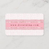 Ästhetische Rosegold-Visitenkarte Visitenkarte (Rückseite)