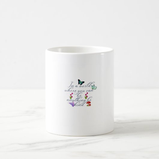 Ästhetische Schmetterlinge Blumen Sei Freundlich Z Kaffeetasse (Mittel)