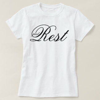 Ästhetische Schriftart Just Rest sanfte Lebensmani T-Shirt