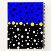 Ästhetische Schwarz & Blau Farbe - Name Mit Monogr Notizblock (Rückseite)