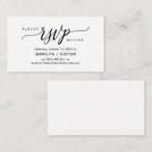 Ästhetische Schwarze Schrift, Party UAWG Response Begleitkarte (Vorne/Hinten)