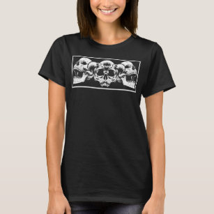 Ästhetische Skulls Goth Skeletton Äries Horns T-Shirt