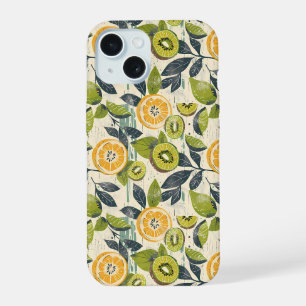 Ästhetische Sommer-Limonen-Kiwi-Muster iPhone-Hüll iPhone 15 Hülle