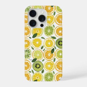Ästhetische Sommer-Zitronen-Muster-iPhone-Hülle iPhone 15 Pro Hülle