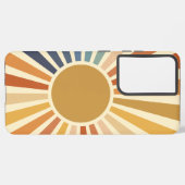 Ästhetische Sommergelbe Farbe Sonnenbrand-Regenbog Samsung Galaxy Hülle (Linke Seite)