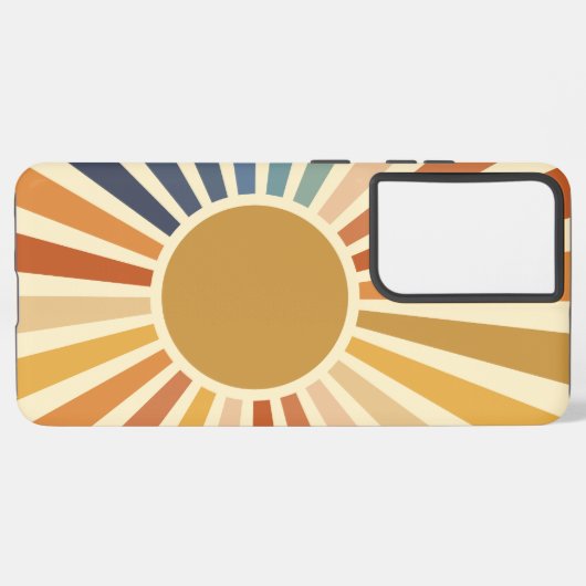 Ästhetische Sommergelbe Farbe Sonnenbrand-Regenbog Samsung Galaxy Hülle (Linke Seite)