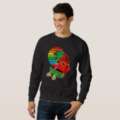 Ästhetische Sommerwassermelone Sweatshirt (Vorne ganz)