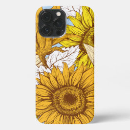 Ästhetische Sonnenblume und Blue Sky Phone Case iPhone 13 Pro Max Hülle