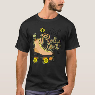 Ästhetische Sonnenblumen Roller Skate Schuhe Blume T-Shirt