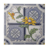 Ästhetische Spätblauer Gelbblauer Repro  Fliese (Vorderseite)