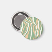 Ästhetische Spirale Green Paint Button Art Magnet (Vorderseite/Rückseite)