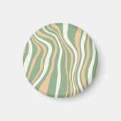 Ästhetische Spirale Green Paint Button Art Magnet (Vorne)