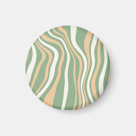Ästhetische Spirale Green Paint Button Art Magnet (Vorne)