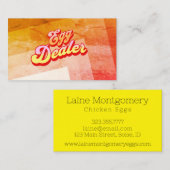 Ästhetische Streifen Ei Dealer Visitenkarte (Vorne/Hinten)