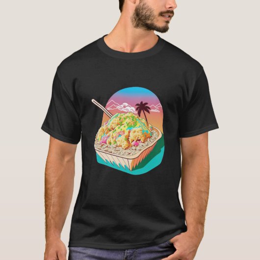Ästhetische Synthwave Reis mit 80er Ästhetik T-Shirt (Vorderseite)