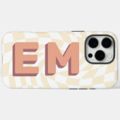 Ästhetische Tafel Trendy Monogram Case-Mate iPhone Hülle (Rückseite (Horizontal))