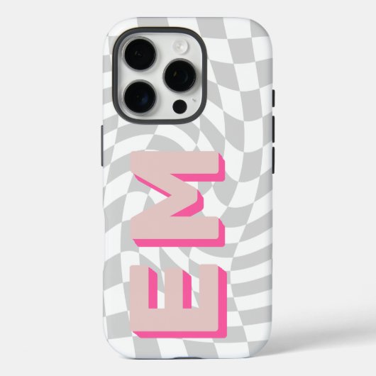 Ästhetische Tafel Trendy Monogram Case-Mate iPhone Hülle (Rückseite)