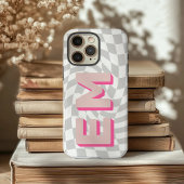 Ästhetische Tafel Trendy Monogram iPhone Hülle
