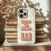 Ästhetische Tafel Trendy Monogram iPhone Hülle
