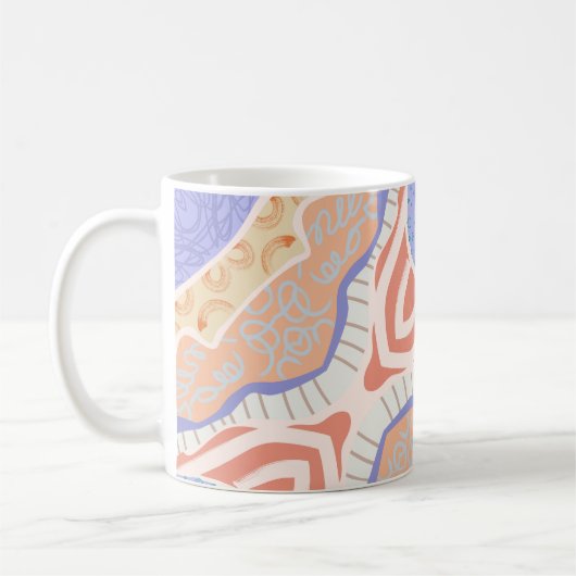 Ästhetische Tasse mit Minimal & Serene Pastel Form (Links)