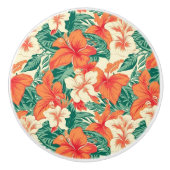 Ästhetische, topische Blume und Blätter Keramikknauf (Vorderseite)