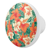 Ästhetische, topische Blume und Blätter Keramikknauf (Rechts)