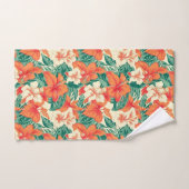 Ästhetische tropische Blume aus hawaiianischem Fla Badhandtuch Set (Handtuch)