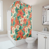Ästhetische tropische Blume aus hawaiianischem Fla Duschvorhang (Beispiel)