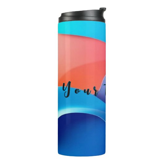 Ästhetische Tumoren mit Kubatentext Thermosbecher (Nach links gedreht)